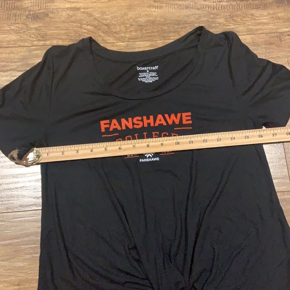 Fanshawe College front knot black t-shirt - Picture 9 of 9